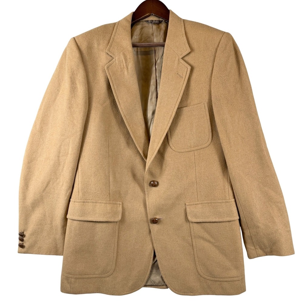 Vintage Bill Blass 42R Camel Hair Blazer Wanamaker's Union Made USA Sport Coat
